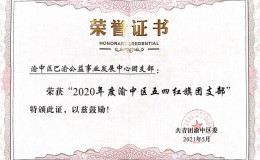 巴渝公益团支部荣获“2020年度渝中区五四红旗团支部”