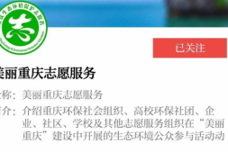 “美丽重庆志愿服务”环境号上线测试，欢迎供稿！